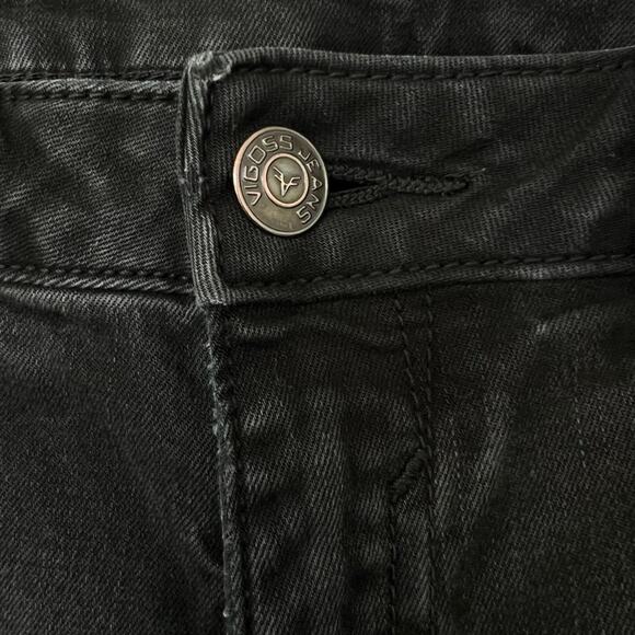 Vigoss Black Skinny Denim Jeans | Women’s Black Distressed Denim Size 30 - Picture 6 of 8